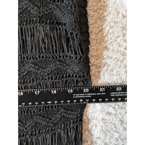 Black Sheer Lace Women's Top Large Rock Punk Witchy Whimsigoth - Picture 4 of 8